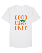 Good Vibes Only Tricou mânecă scurtă guler larg Bărbat Skater