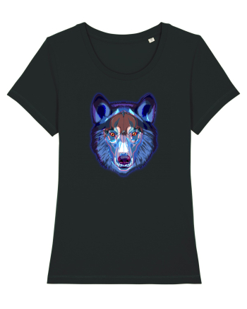 Skull Neon Wolf  Black