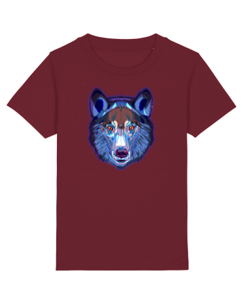 Skull Neon Wolf  Burgundy