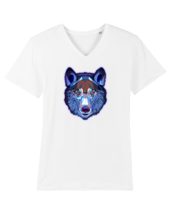 Skull Neon Wolf  White