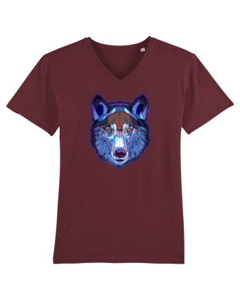 Skull Neon Wolf  Burgundy