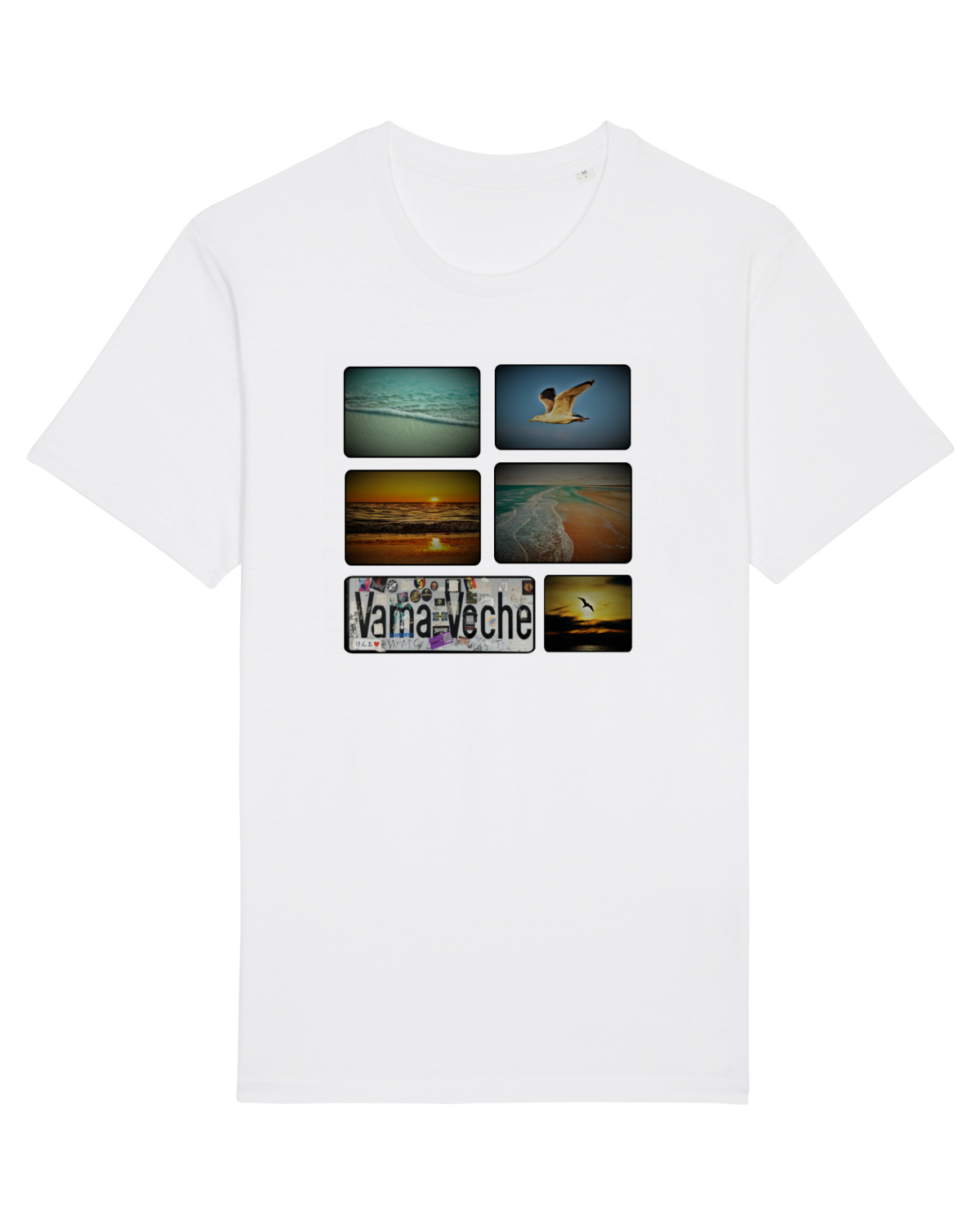 Tricou mânecă scurtă Unisex Rocker White