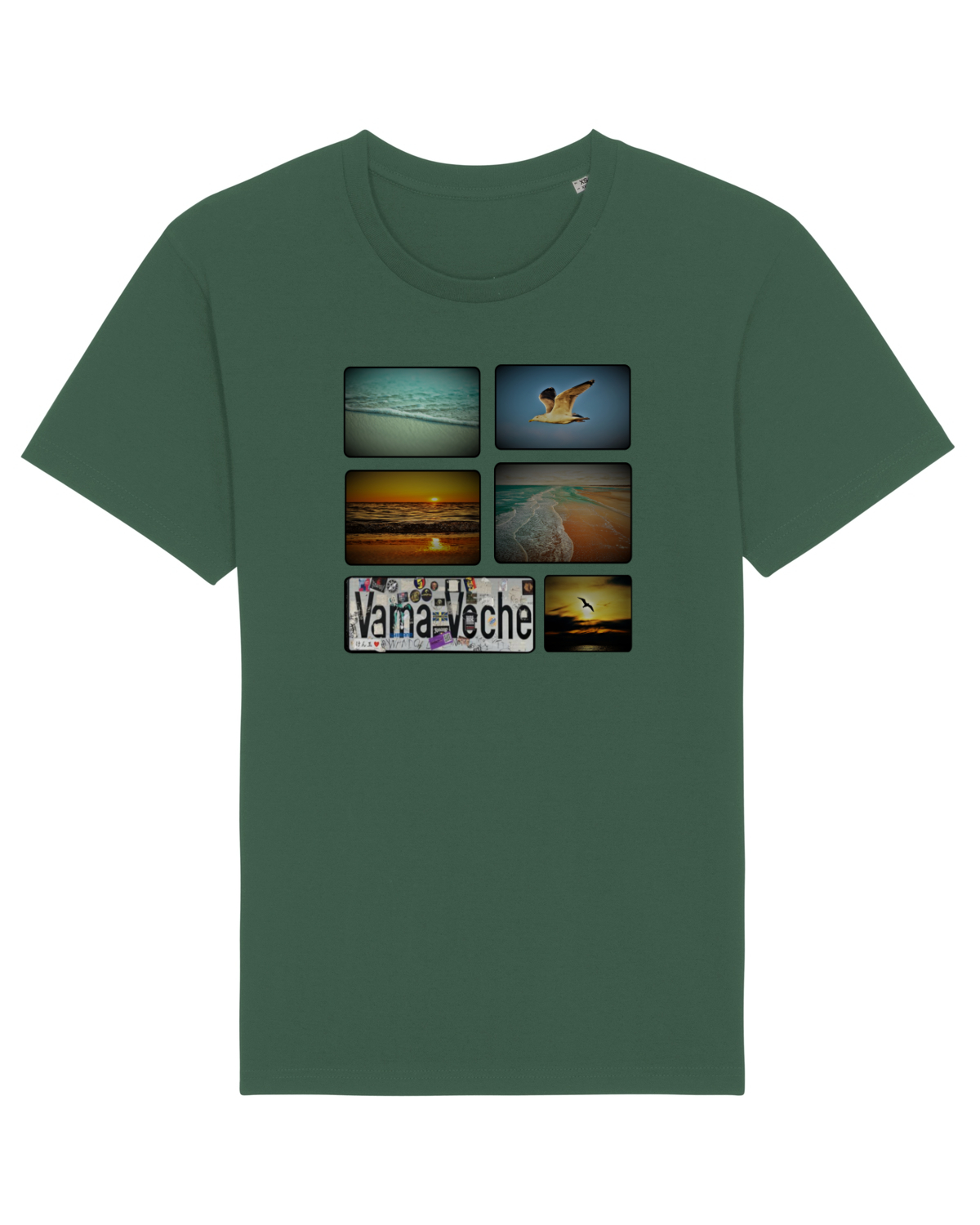 Tricou mânecă scurtă Unisex Rocker Bottle Green