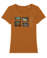 Peace Tricou mânecă scurtă guler larg fitted Damă Expresser