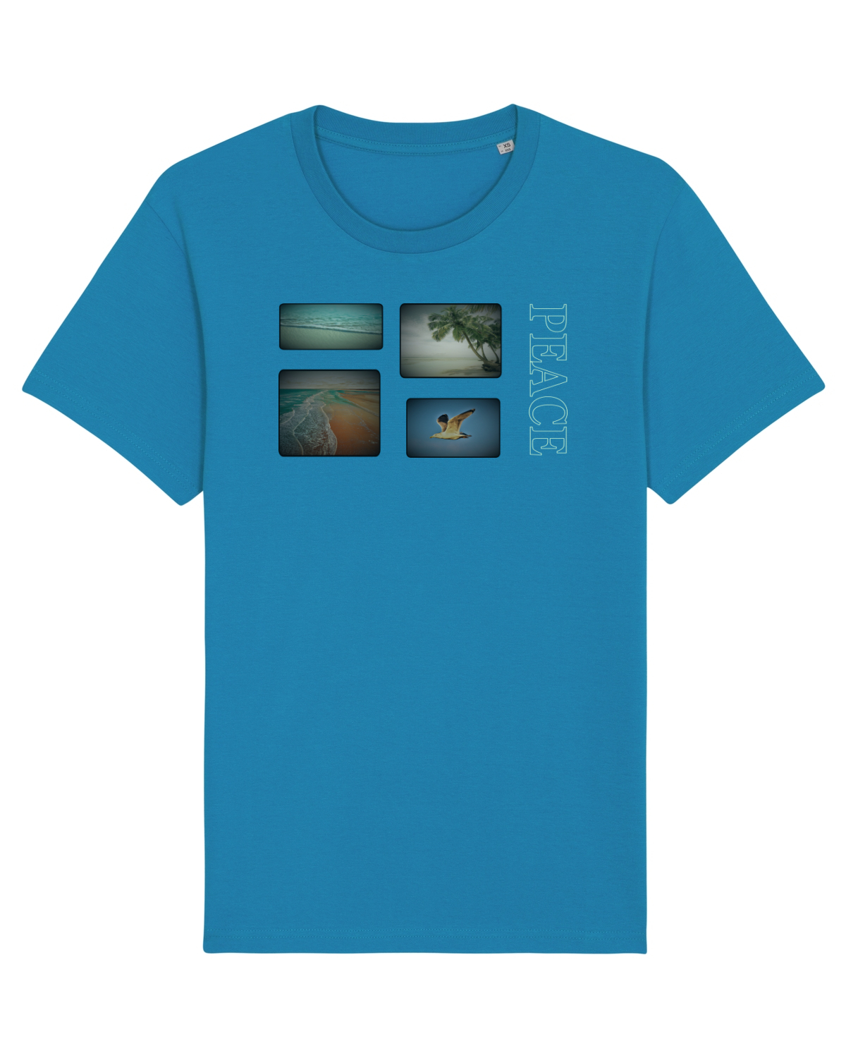 Tricou mânecă scurtă Unisex Rocker Azur