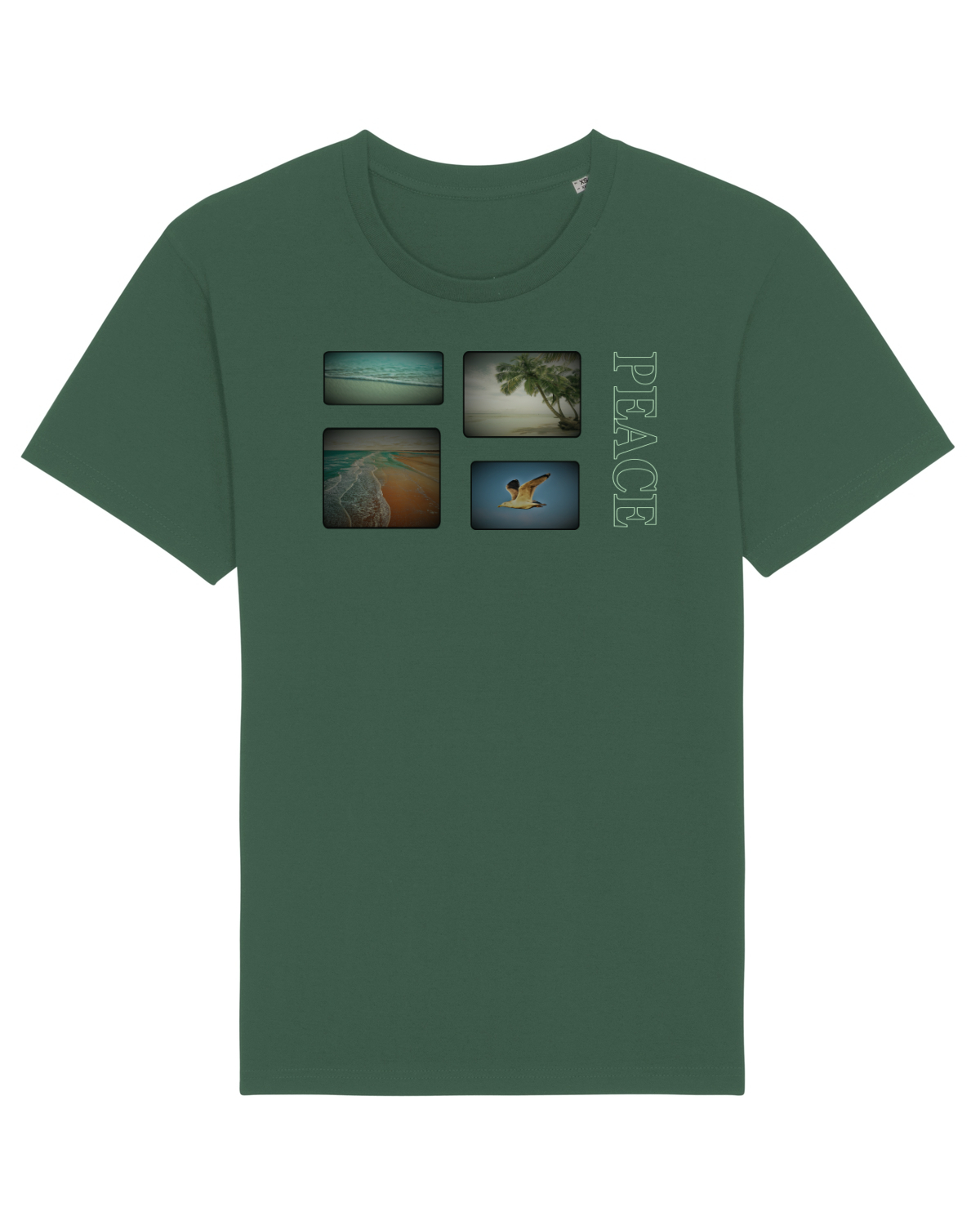 Tricou mânecă scurtă Unisex Rocker Bottle Green