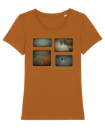 Relaxation Tricou mânecă scurtă guler larg fitted Damă Expresser