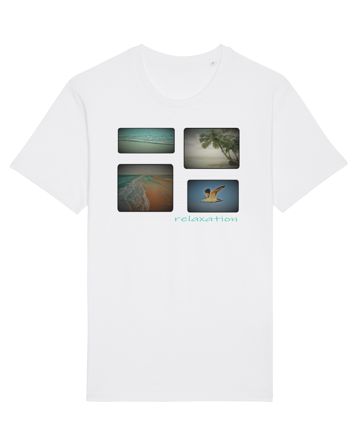 Tricou mânecă scurtă Unisex Rocker White