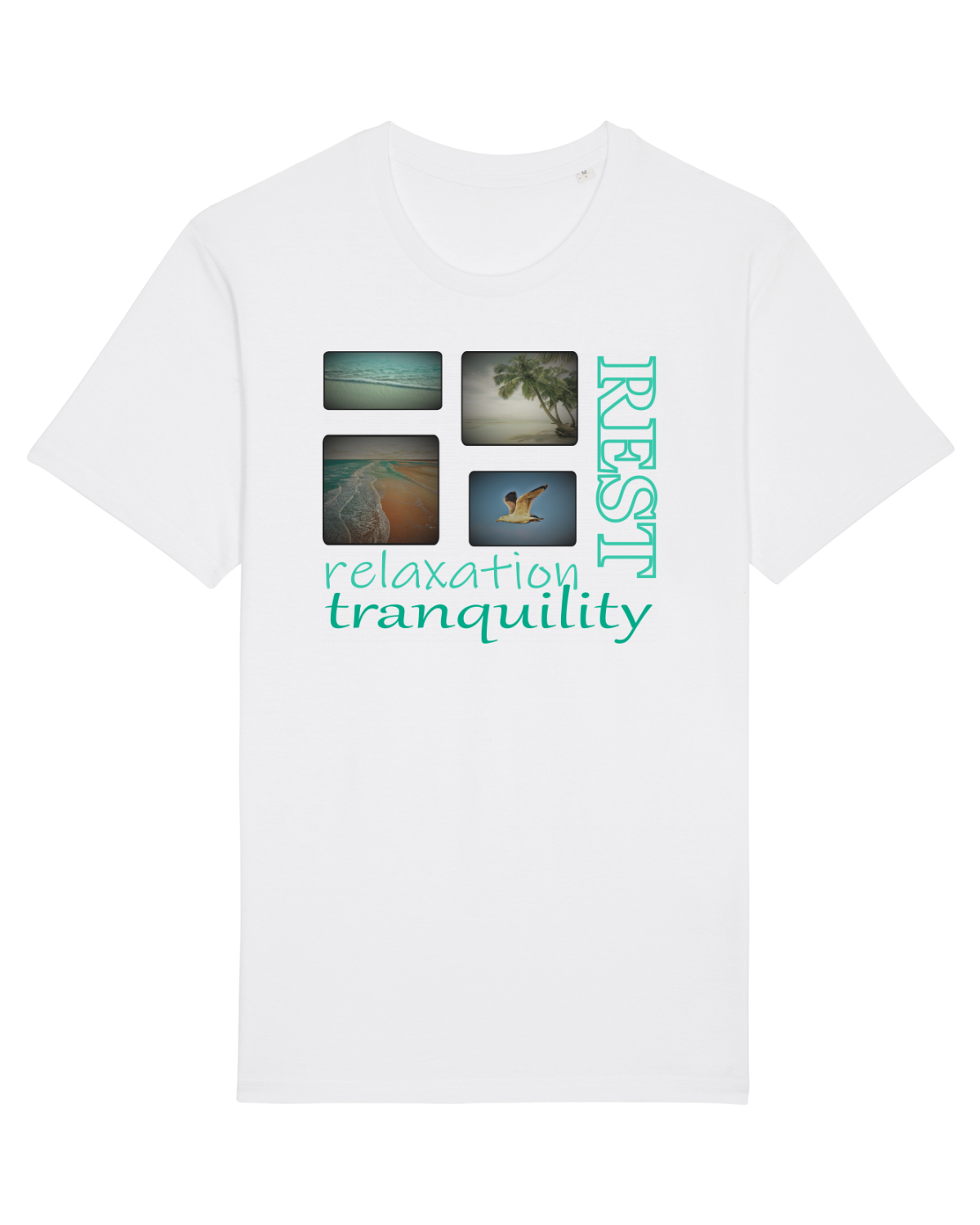 Tricou mânecă scurtă Unisex Rocker White