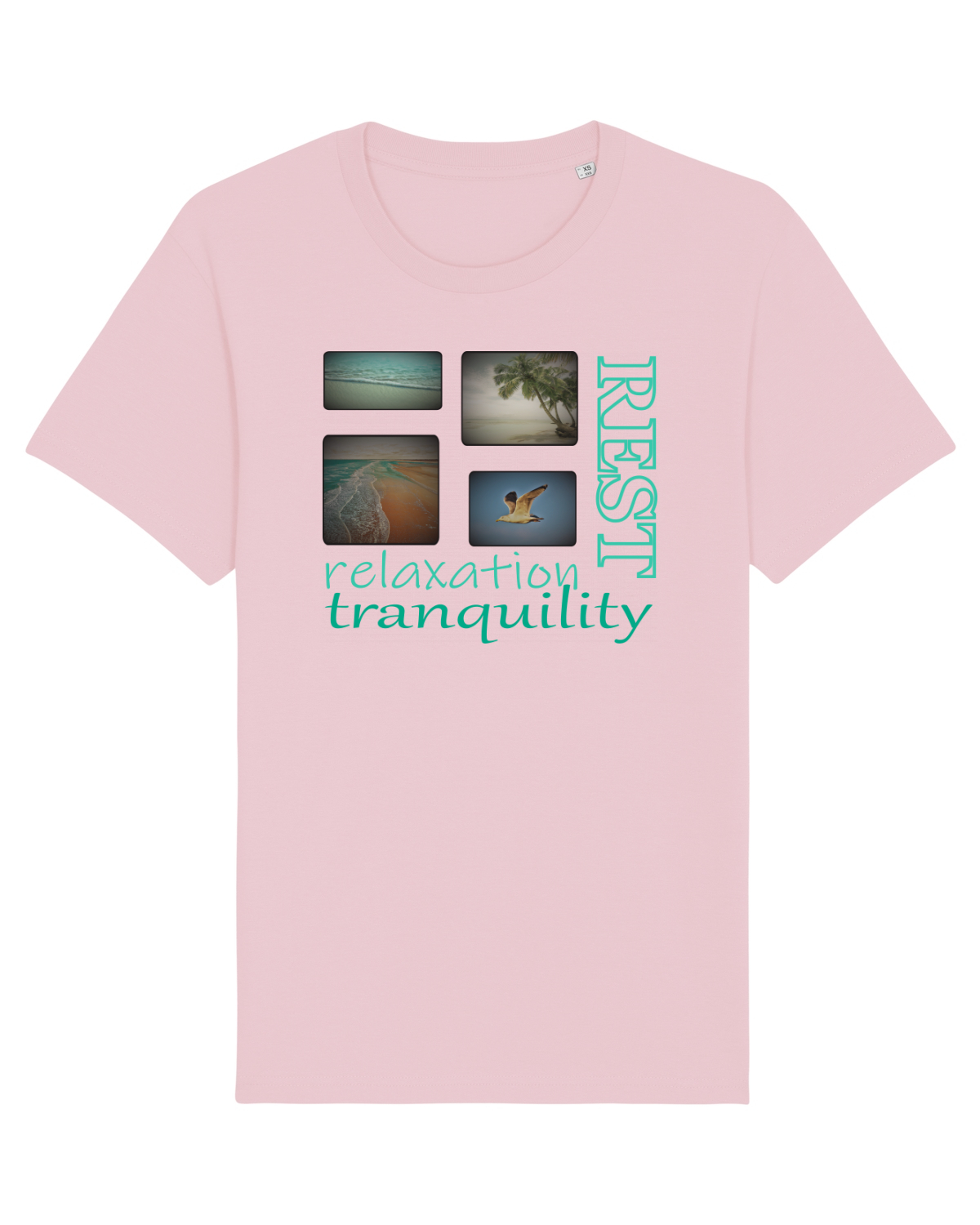 Tricou mânecă scurtă Unisex Rocker Cotton Pink