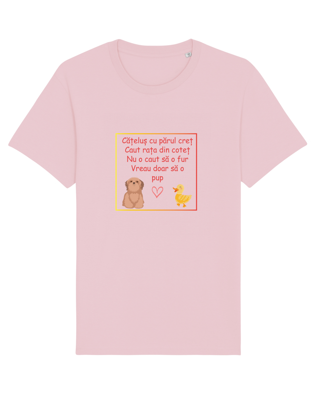 Tricou mânecă scurtă Unisex Rocker Cotton Pink