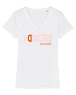 Addicted to Vama Veche Tricou mânecă scurtă guler V Damă Evoker