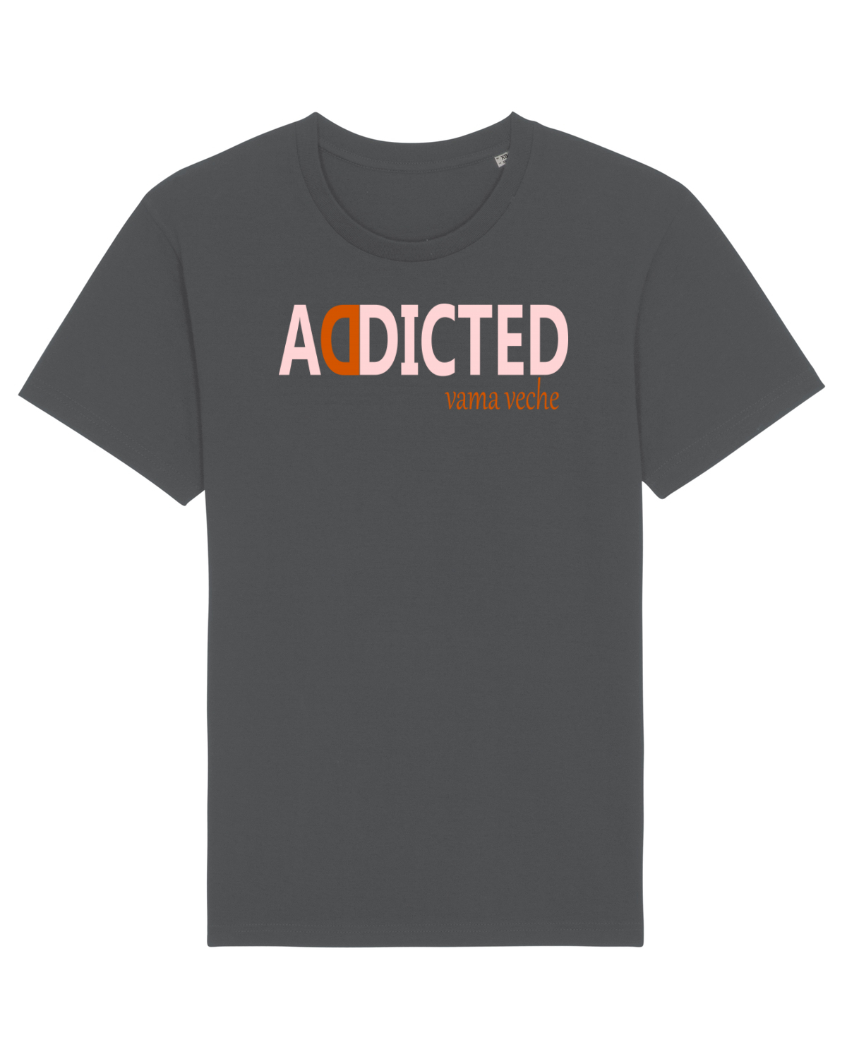 Tricou mânecă scurtă Unisex Rocker Anthracite