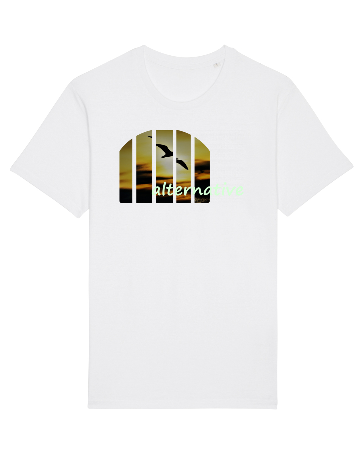 Tricou mânecă scurtă Unisex Rocker White