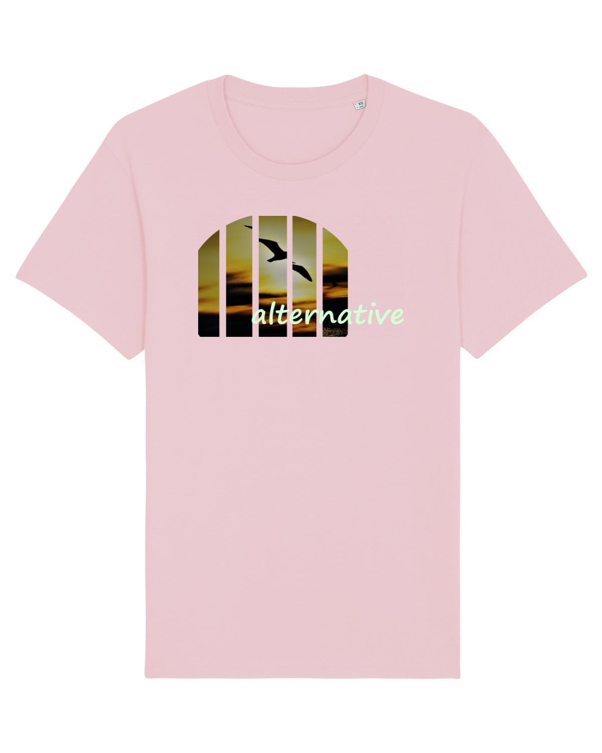 Tricou mânecă scurtă Unisex Rocker Cotton Pink