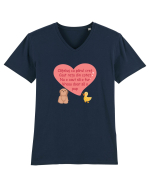 Poezia Cățelușul&rața (inimă) Tricou mânecă scurtă guler V Bărbat Presenter