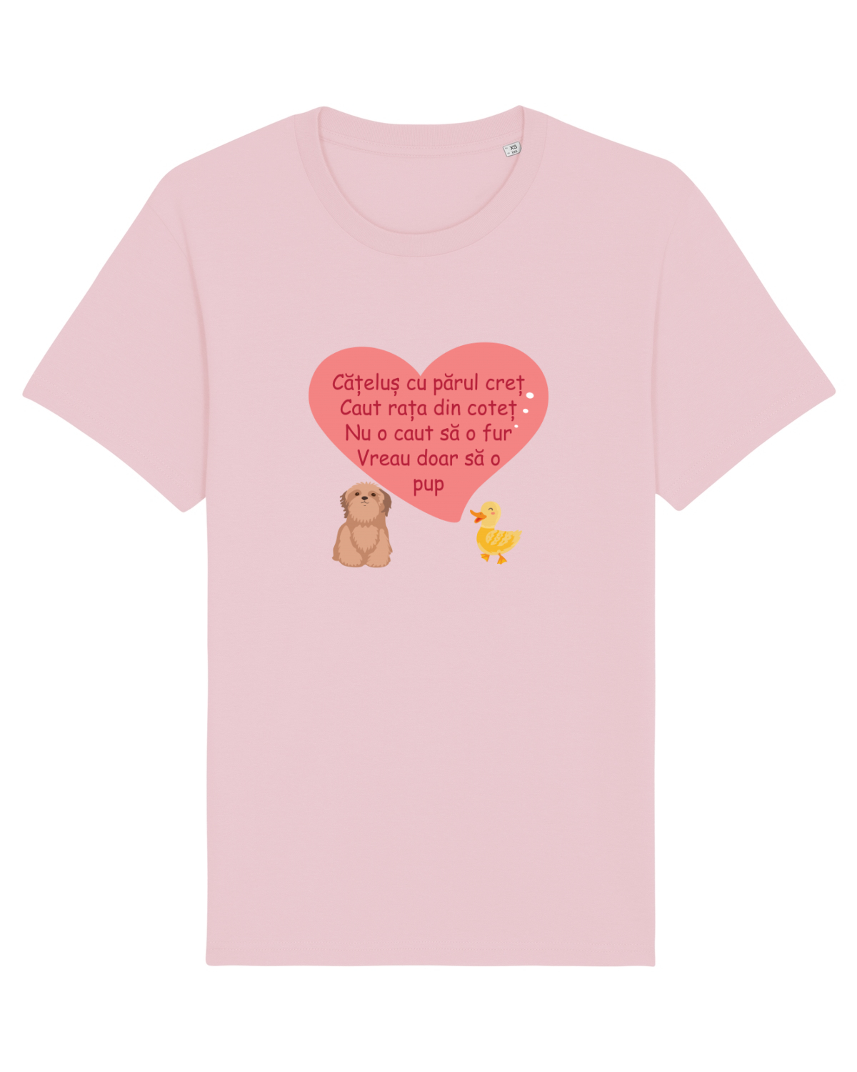Tricou mânecă scurtă Unisex Rocker Cotton Pink