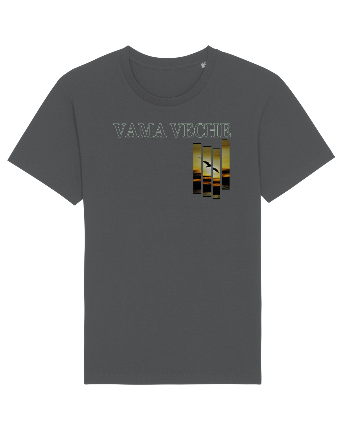 Tricou mânecă scurtă Unisex Rocker Anthracite