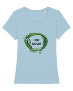 LOVE NATURE Tricou mânecă scurtă guler larg fitted Damă Expresser