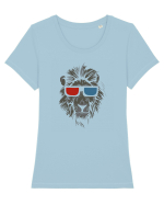 Leu 3D Tricou mânecă scurtă guler larg fitted Damă Expresser