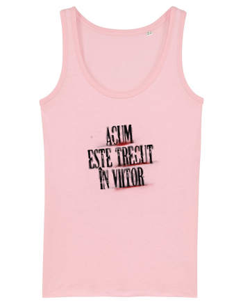 Acum este trecut la viitor (black spray) Cotton Pink