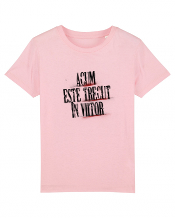 Acum este trecut la viitor (black spray) Cotton Pink