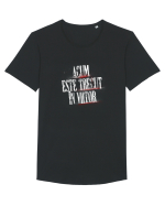 Acum este trecut la viitor (white spray) Tricou mânecă scurtă guler larg Bărbat Skater