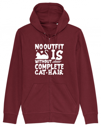 No outfit is without complete cat hair Burgundy