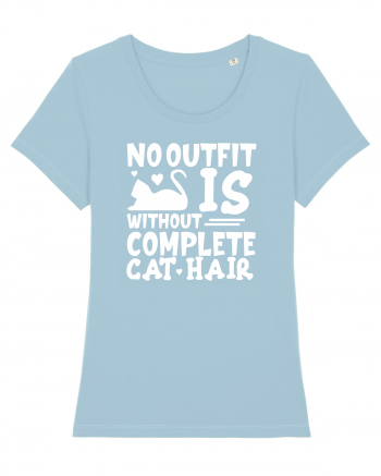 No outfit is without complete cat hair Sky Blue