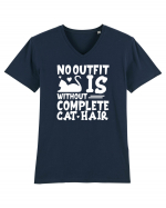 No outfit is without complete cat hair Tricou mânecă scurtă guler V Bărbat Presenter