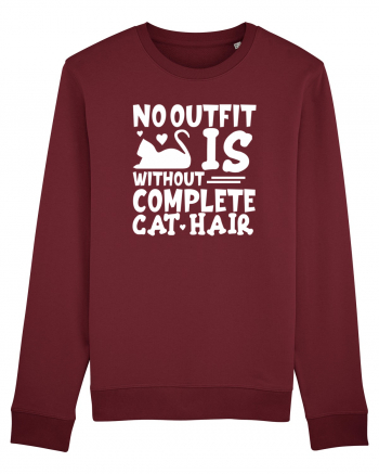 No outfit is without complete cat hair Burgundy