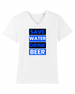 Save water, drink beer Tricou mânecă scurtă guler V Bărbat Presenter
