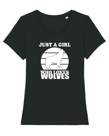 Just a girl who loves wolves Black