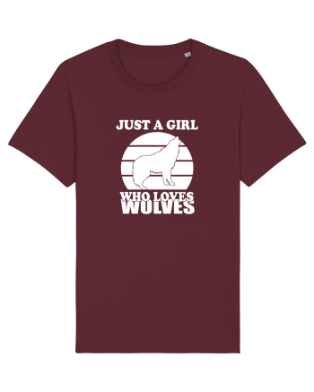 Just a girl who loves wolves Burgundy