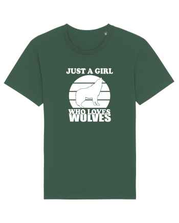 Just a girl who loves wolves Bottle Green