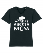 World's Best Mom Tricou mânecă scurtă guler V Bărbat Presenter