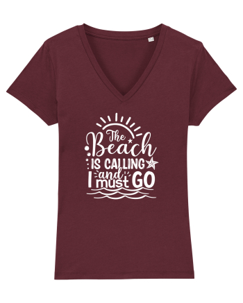 The Beach is calling and i must go Burgundy