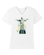Janeiro Tricou mânecă scurtă guler V Bărbat Presenter