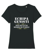 Genisti Tricou mânecă scurtă guler larg fitted Damă Expresser