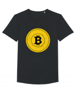 Bitcoin Tricou mânecă scurtă guler larg Bărbat Skater