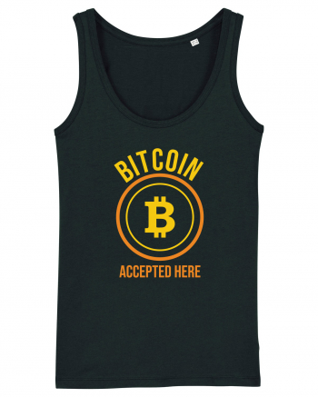 Bitcoin Accepted Here Black