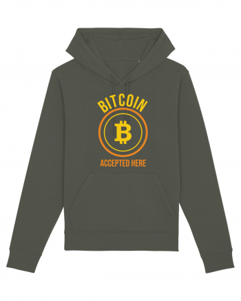 Bitcoin Accepted Here Khaki