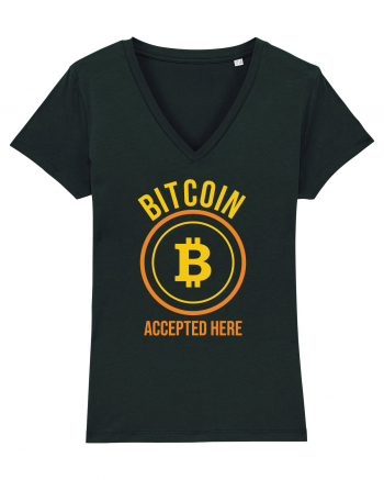 Bitcoin Accepted Here Black