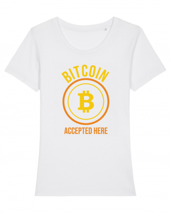 Bitcoin Accepted Here White