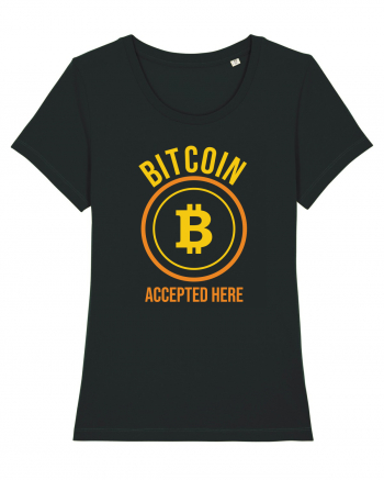 Bitcoin Accepted Here Black