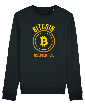 Bitcoin Accepted Here Black