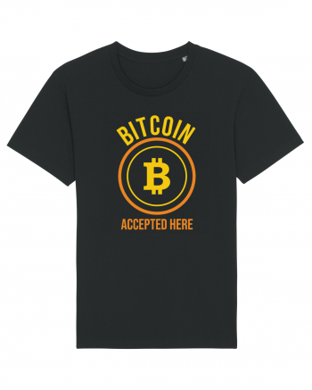 Bitcoin Accepted Here Black