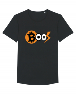 Bitcoin Boos Tricou mânecă scurtă guler larg Bărbat Skater