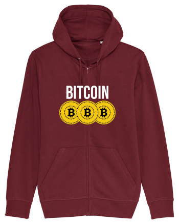 Bitcoin Coins Burgundy