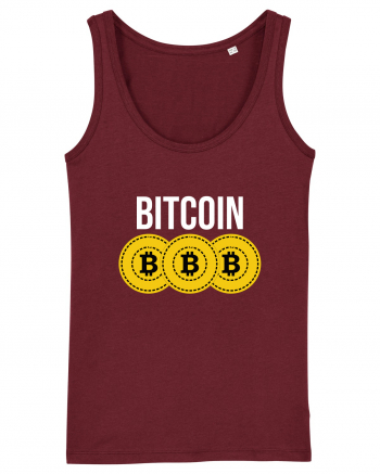 Bitcoin Coins Burgundy